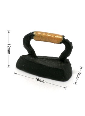 1 12 Dollhouse Miniature Iron with Ironing Board Metal Blac