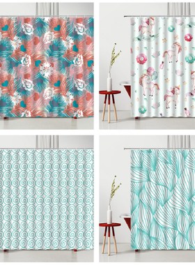 Printed Shower Curtain Bathroom Accessories Shower Anti mol