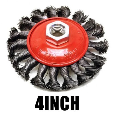 4 PCS 4inch 100mm Steel Joint Knot Wire Brush Disk Rust Remo