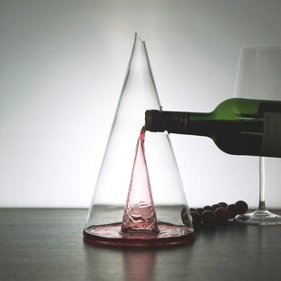 350/750ml Pyramid Waterfall Red Wine Pourer Glass Decanter