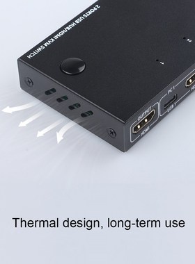 USB HDMI KVM Switch Box USB 2.0 Switcher 2 Port PCs Sharing