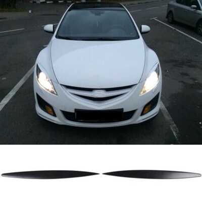 2Pcs Car Eyelids Eyebrows Headlights Covers Eyelash for Mazd