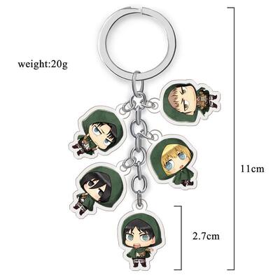 Anime Attack On Titan Keychain Cartoon Figure Car Key Chain