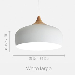 Modern Simple White Black Wood Pendant Light Nordic Restaura