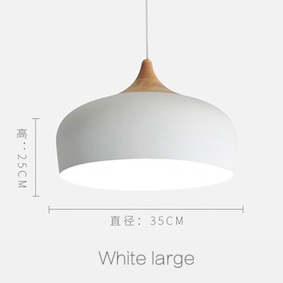 Modern Simple White Black Wood Pendant Light Nordic Restaura