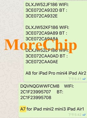 SN Serial NO. Number iCloud Unlock For iPad5 6 mini1 2 3 4