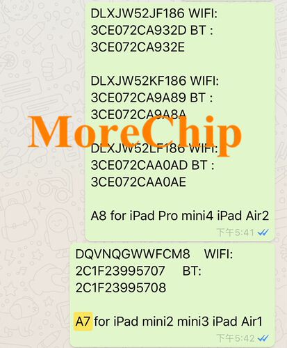 SN Serial NO. Number iCloud Unlock For iPad5 6 mini1 2 3 4