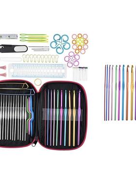 100PcsDIY Aluminum Crochet Hooks Needles Stitches Sweater Kn