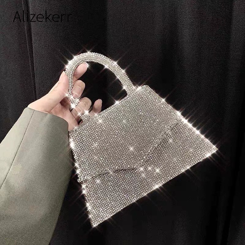 shiny rhinestones evening handbag women 2020 luxury diamond