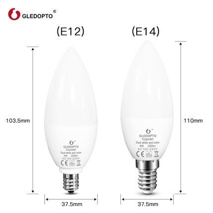 E12 E14 Zigbee Led Smart Bulb 4W Dimmable RGBCCT Ambiance D