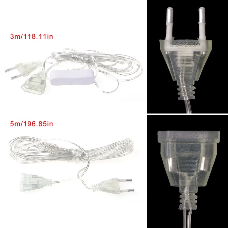 New 3m 5m 100W EU Plug Male To Female Power Supply AC Adapt