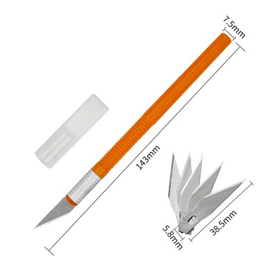 Non-Slip Metal 6 Blades Wood Carving Tools Fruit Food Craft