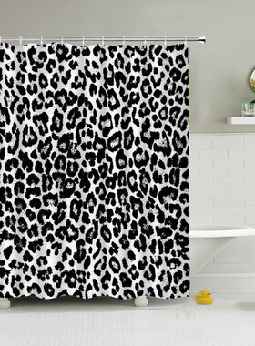 Modern Leopard Shower Curtain 3d Bathroom Curtain With Hook