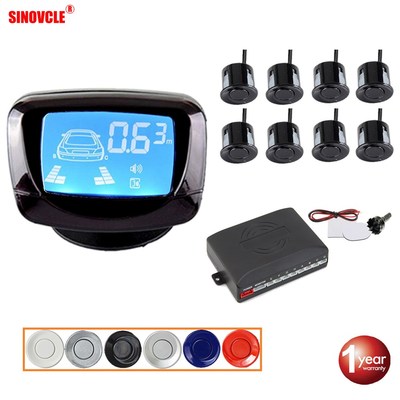 Sinovcle Car Parking Sensor Kit 8 Sensors 22mm LCD Display C