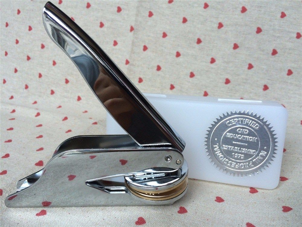 customized embossing stamp personal logo,personalized emboss