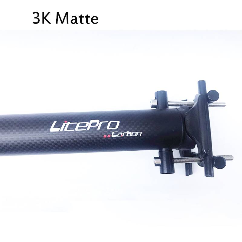 Litepro 33.9*580mm/550mm carbon fibre bicycle seatpost for 4