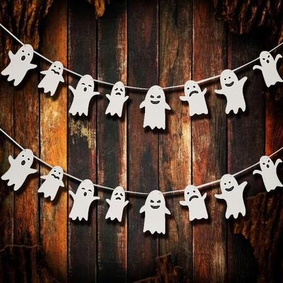 Halloween Party Cute Ghost Garlands Ghost Festival Party DIY