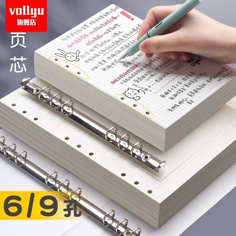 a5活页本6孔纸替换芯b5笔