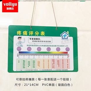 疼痛评估尺医院用口袋VAS评分NRS数字分级表情脸谱塑料病人痛疼病人疼痛院内评估数字分量表尺独立包装提示牌