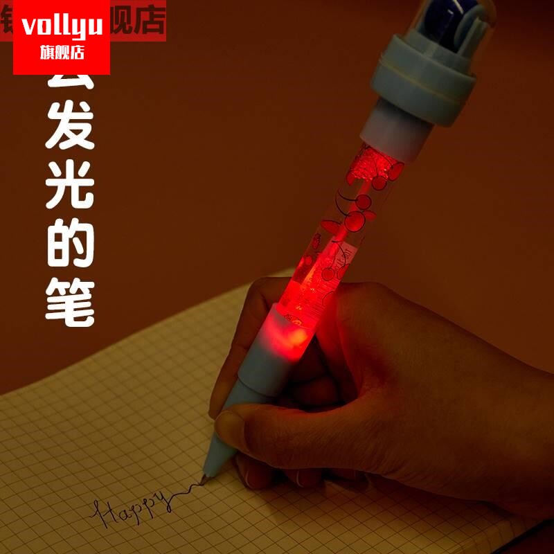 儿童多功能泡泡笔抖音网红同款滚轮带能吹泡泡可以发光四合一蜡笔神奇魔法少女公主小学生可爱仙女礼物