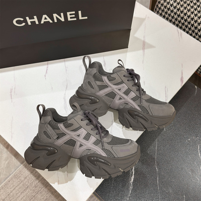 增高厚底老爹鞋女秋冬运动松糕鞋