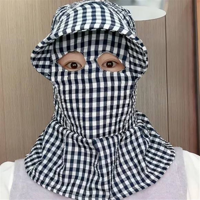 猫眼遮阳防晒帽女夏大帽檐采茶户外太阳帽子遮全脸护颈下地干活帽