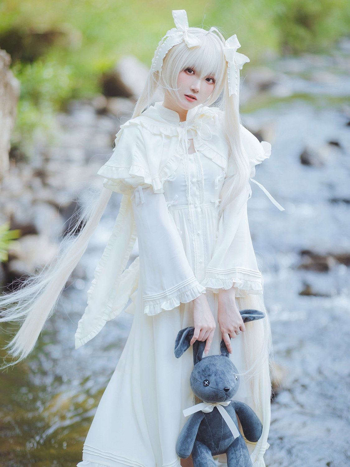 现货缘之空春日野穹cos服 穹妹兔耳洋装cosplay服装女装