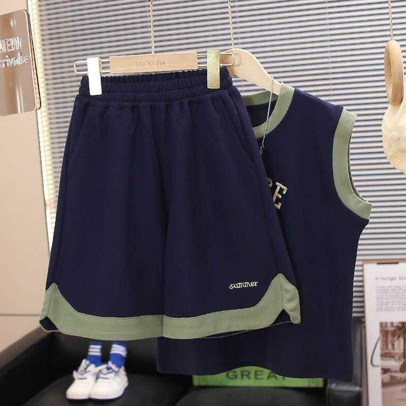 儿童套装男童夏装无袖背心套装2026新款夏季中大童运动夏款速干球