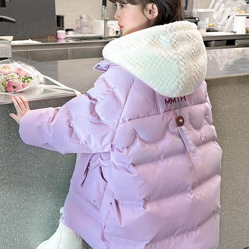 女童棉服冬装2025新款洋气小女孩中长款加厚外套儿童冬季连帽棉袄