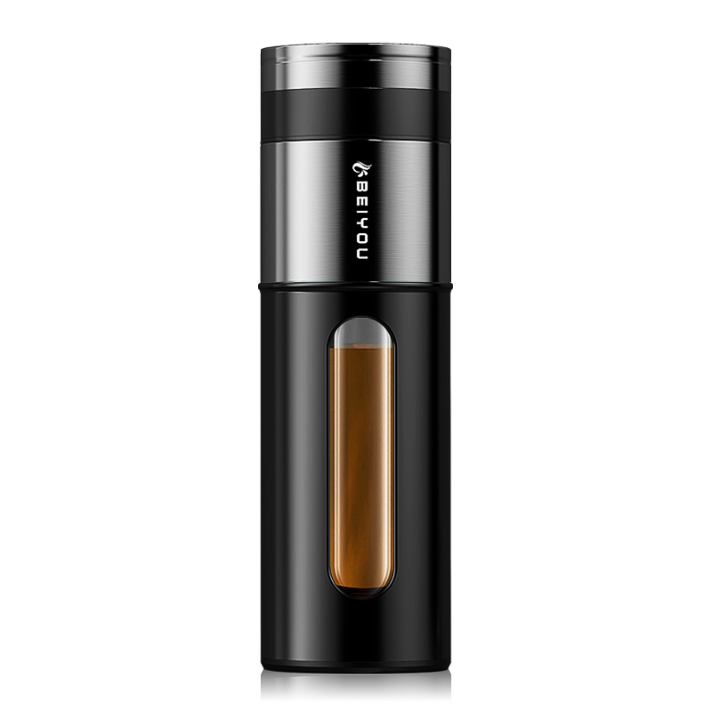 高端一键开盖玻璃杯双层防爆水杯
