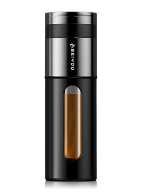 高端一键开盖玻璃杯双层防爆水杯