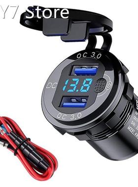 Quick Charge 3.0 36W Car Dual USB Charger QC3.0 Waterproof w