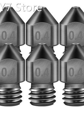 6 Pcs 3D Printer Extruder Nozzle Mk8 Hardened Steel Nozzle 0