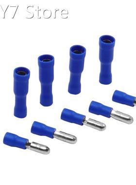 100PCS Blue Assorted Female + Male Bullet Butt Connector Ins