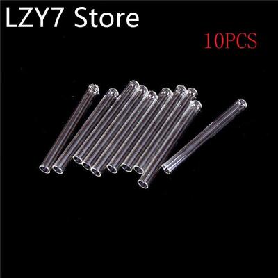 10Pcs Transparent Pyrex Glass Blowing Tubes 100mm Long Thick