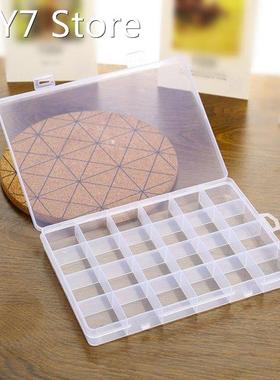 Plastic Clear Box Screw Container Case 24 Compartment Jewelr