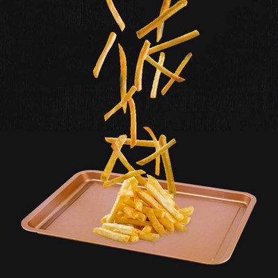 Non-stick Copper Frying Pan Durable Copper Square Pan Alumin