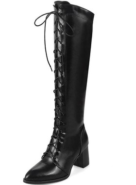 Ladies Shoes Women Winter High Long Boots秋冬中跟高筒女靴