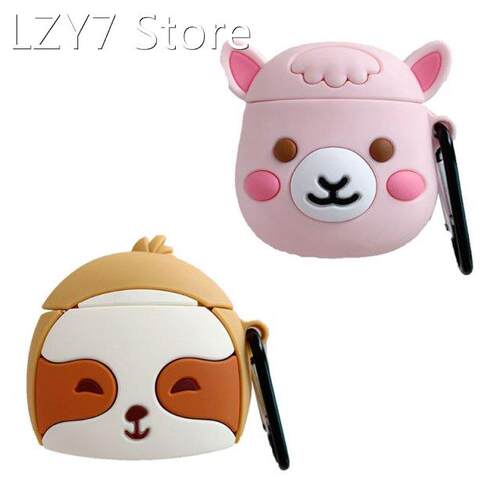 Cute Pet Animal Protective Cover Silicone Case with Carabine