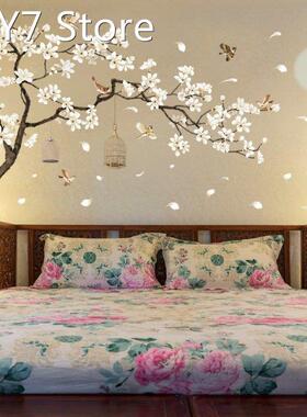 187*128cm Big Size Tree Wall Stickers Birds Flower Home Deco