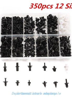 Platstic 350pcs 12 Sizes Car Push Pin Rivet Trim Clip Panel