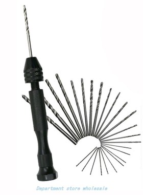 Mini Micro Aluminum Hand Drill With Keyless Chuck +10x Alloy