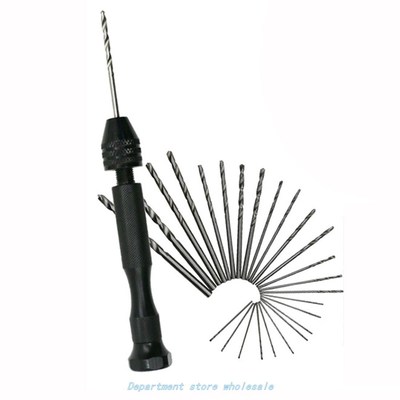 Mini Micro Aluminum Hand Drill With Keyless Chuck +10x Alloy