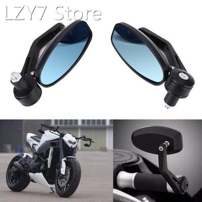 1Pair Motorcycle 7/8 Handle Bar End Rearview Side Mirrors F