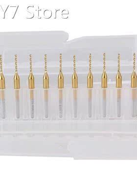 10 x 1.0mm Titanium Nitride Coated Carbide Micro Drill Bits