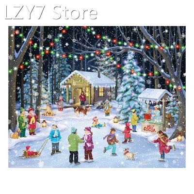 Happy Christmas 500/1000Pcs Puzzle Pieces Exercise Memory Re
