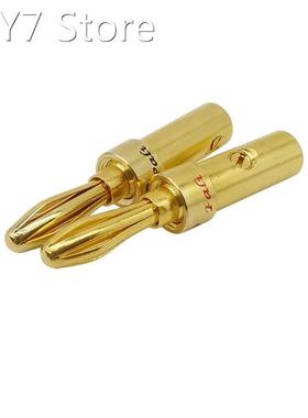 2/4Pcs Gold Plated Copper 4mm Banana Audio Speaker Cable Plu