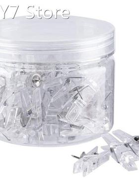 50 Pcs/Pack Decorative Pushpin Multi-purpsoe Clip-shaped Pus