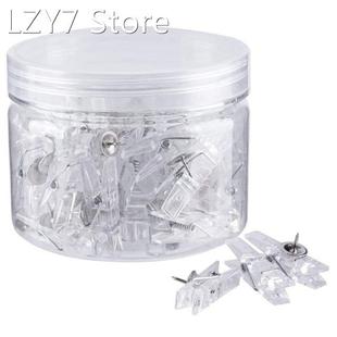 50 Pcs/Pack Decorative Pushpin Multi-purpsoe Clip-shaped Pus