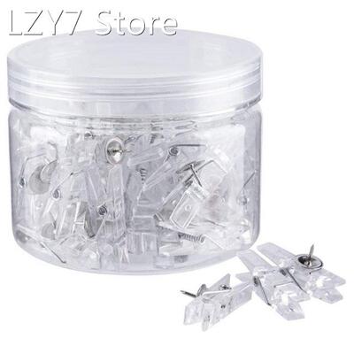 50 Pcs/Pack Decorative Pushpin Multi-purpsoe Clip-shaped Pus